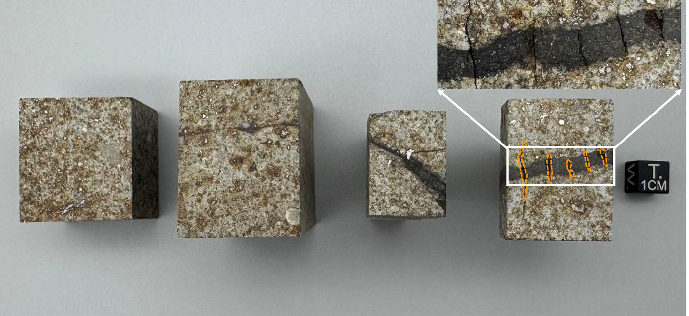 Mineral strengthening and crack weakening jointly control the physical–mechanical properties of shocked planetary rocks preview